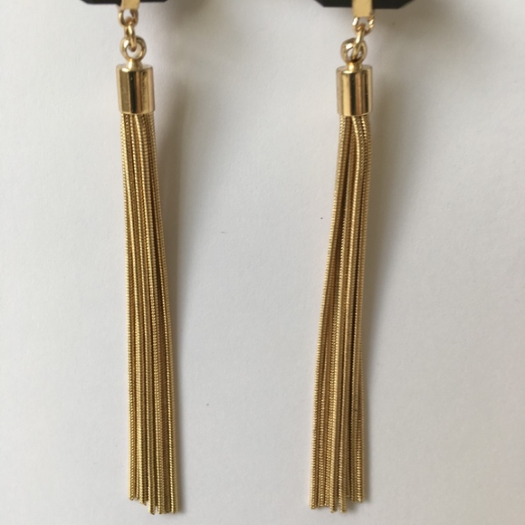 14th & Union Snake Chain Tassel Earrings - Picture 6 of 6